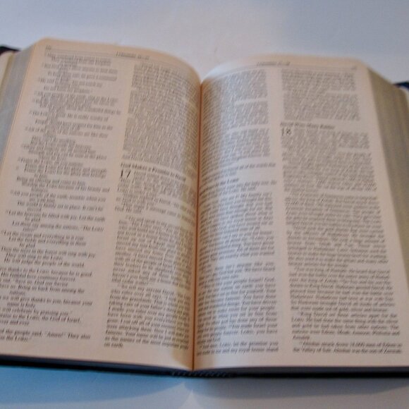 Vintage 1990s NIV Bible Navy Blue Flex Cover Zondervan Readers Edition - Picture 4 of 7